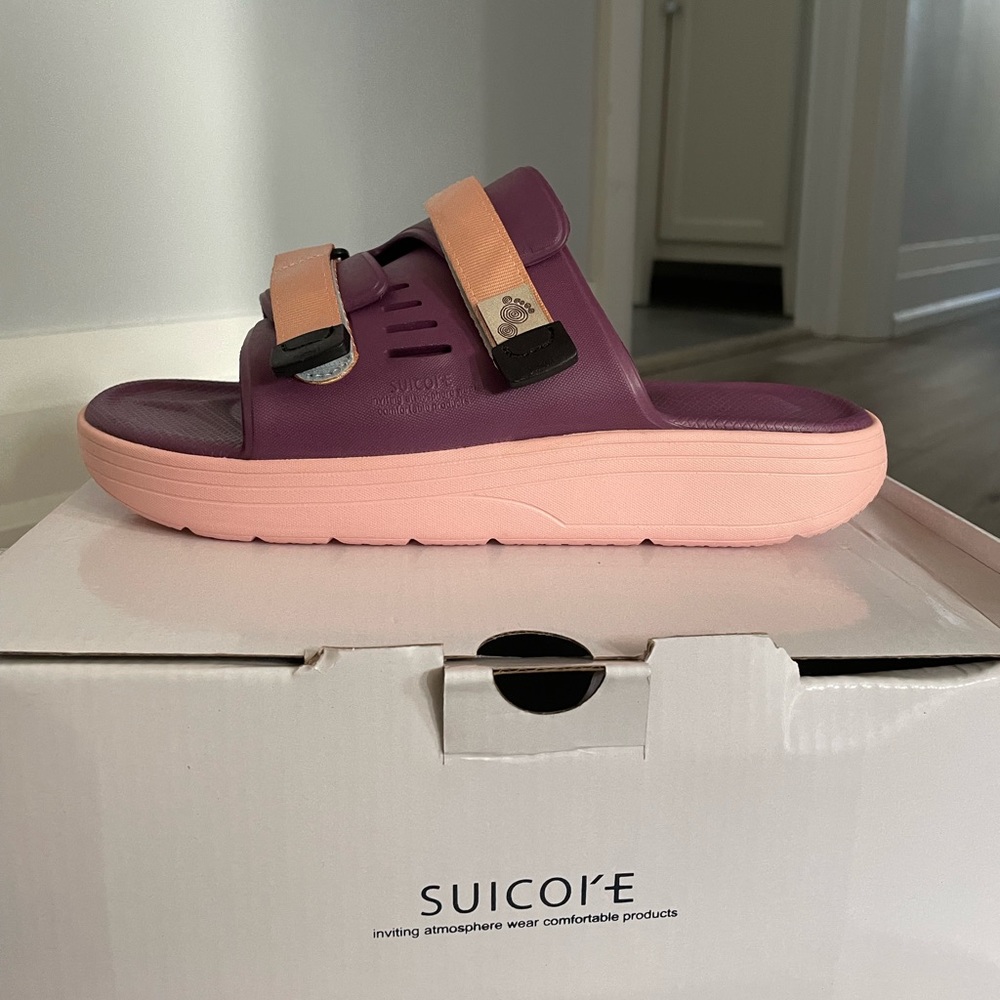 Suicoke Pink & Purple Urich Sandals - Size 10 - BRAND NEW W BOX